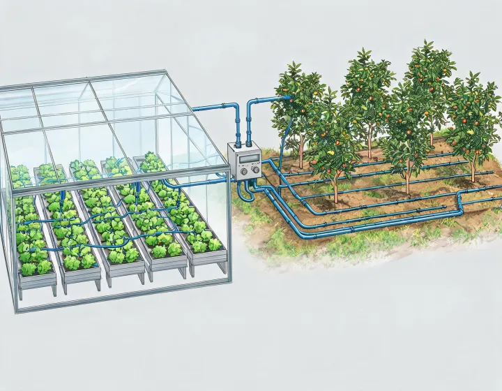 Illustrated drip irrigation zones